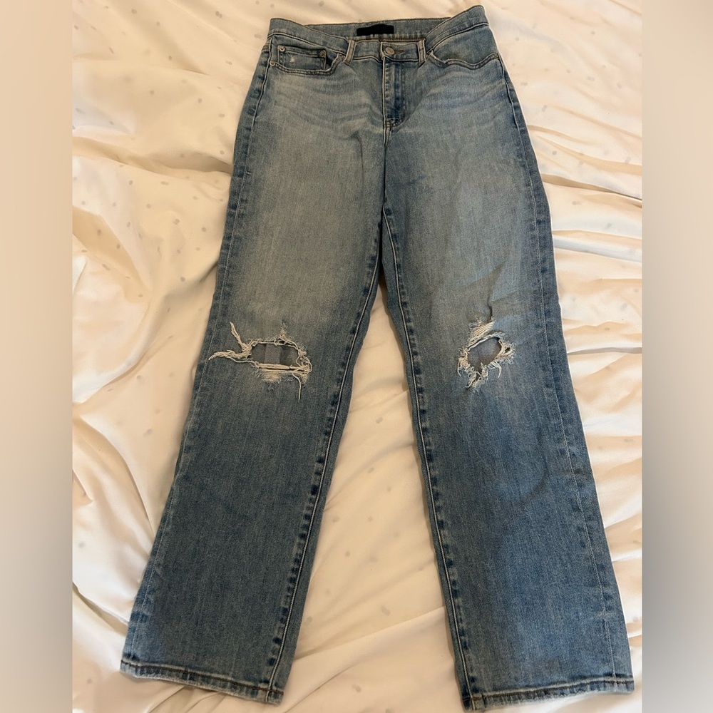 Uniqlo Baggy Ripped High Waisted Jean